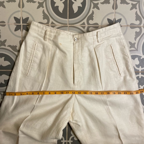 Vintage Ivory Linen Trouser - Picture 4 of 8